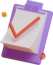 Panneau avec des feuilles et une coche rouge, symbolisant une liste de vérification.